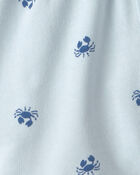 Toddler Boy 2-Piece Crab Short-Sleeve Top & Short Set - Blue, image 3 of 4 slides