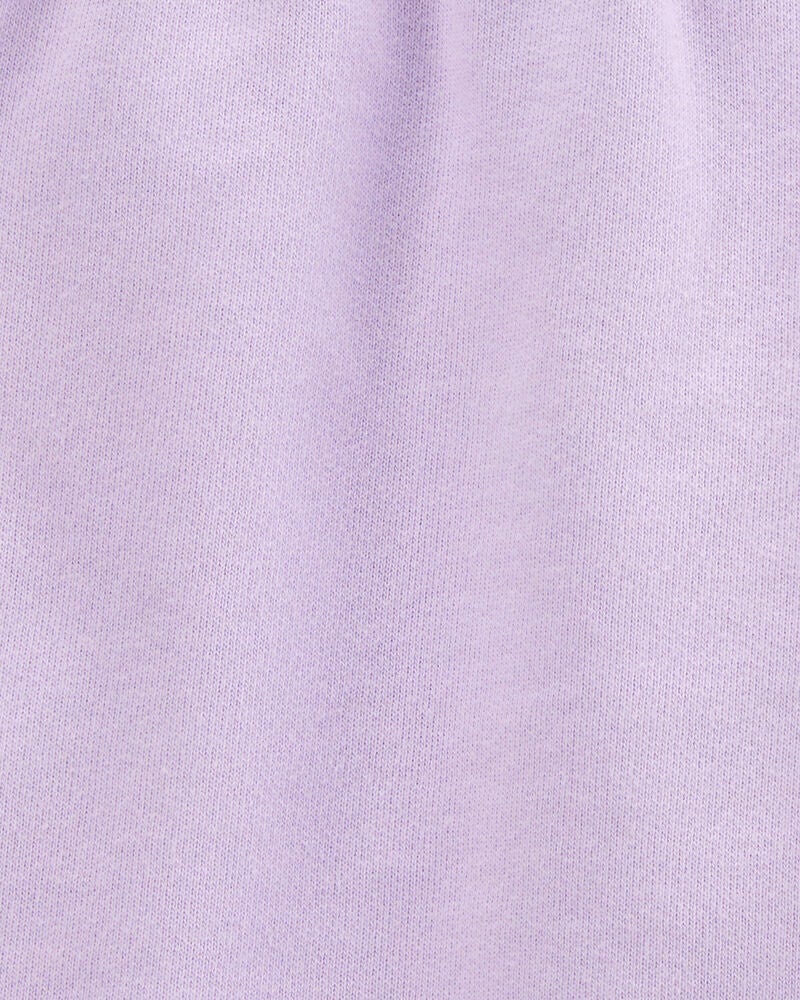 Kid Pull-On French Terry Shorts - Purple, image 3 of 4 slides