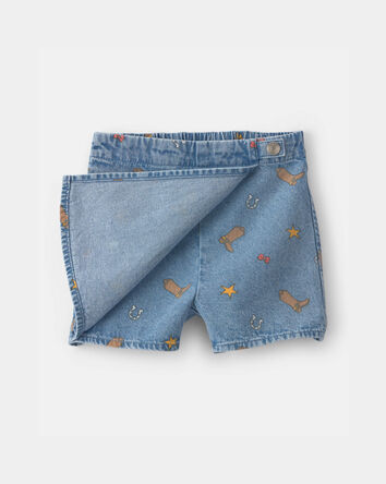 Tout-petit fille - Jupe-short en chambray Pixar&copy; Toy Story - D&eacute;lav&eacute; moyen, 