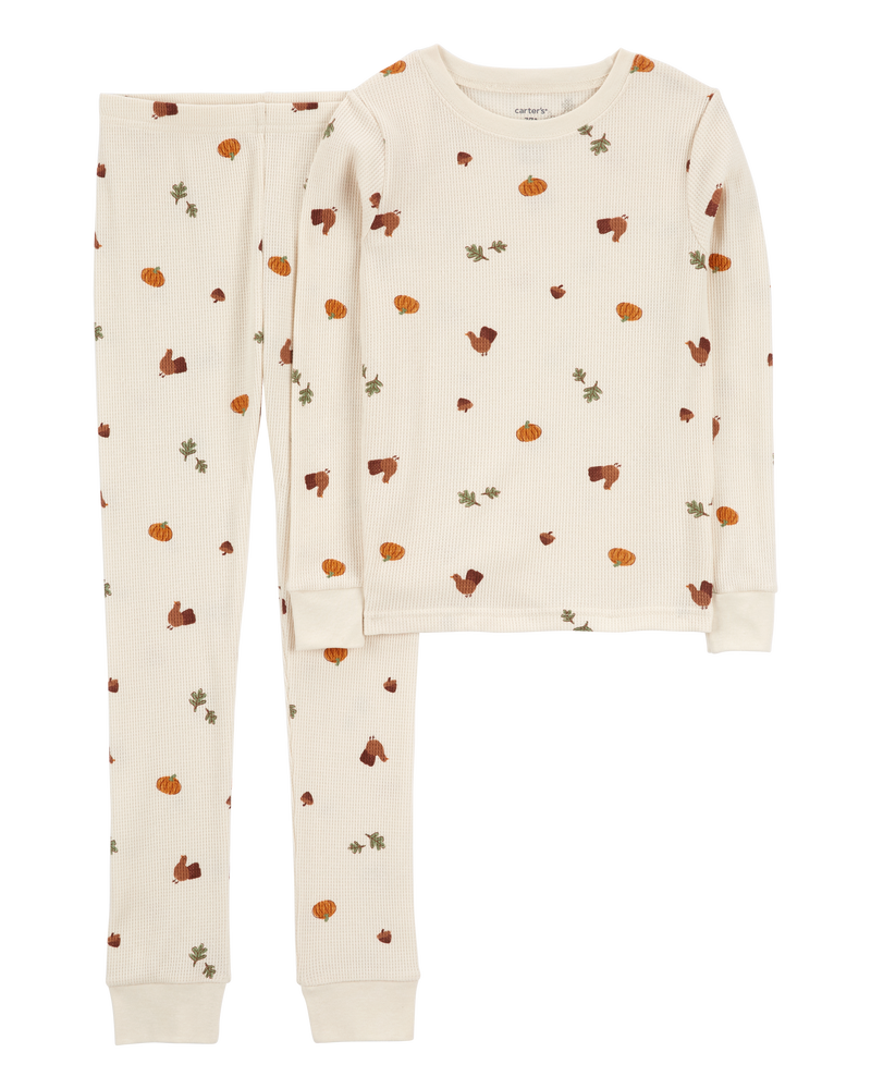 Kid 2-Piece Thanksgiving Cotton Blend Pyjamas, image 1 of 3 slides