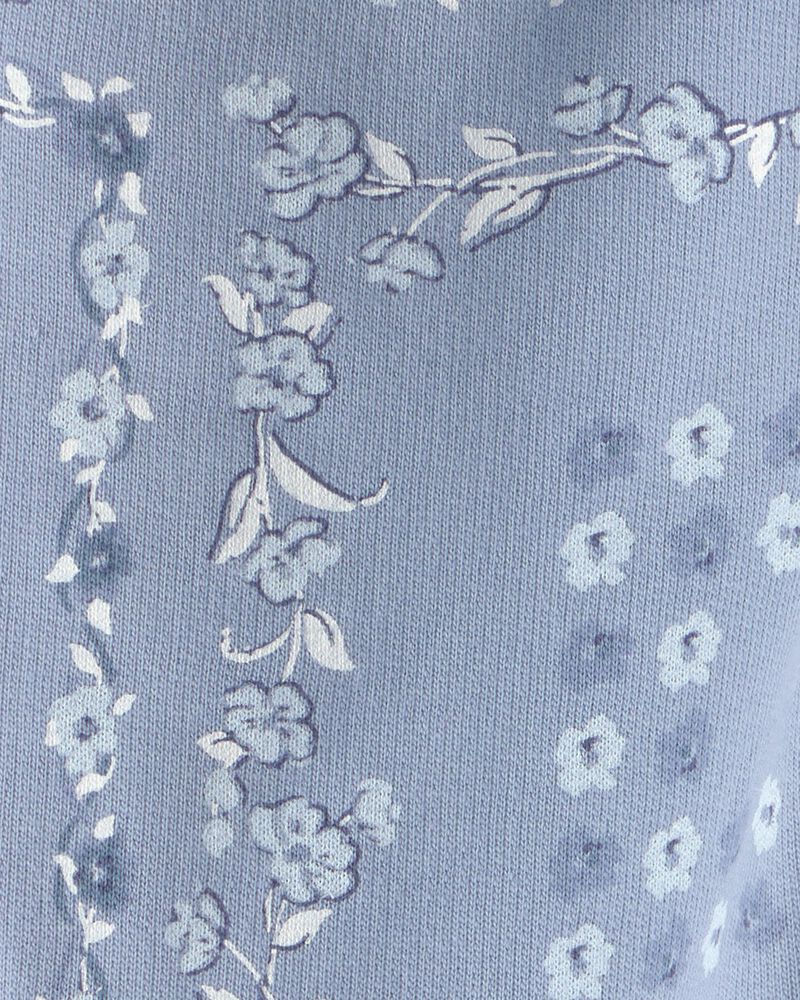 B&eacute;b&eacute; fille - Pantalon de jogging en tricot avec cordon de serrage, floral - Bleu, image 3 sur 3 diapositives