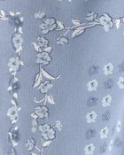 B&eacute;b&eacute; fille - Pantalon de jogging en tricot avec cordon de serrage, floral - Bleu, image 3 sur 3 diapositives