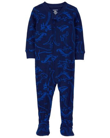 1-Piece Dinosaur Thermal Footie Pyjamas, 