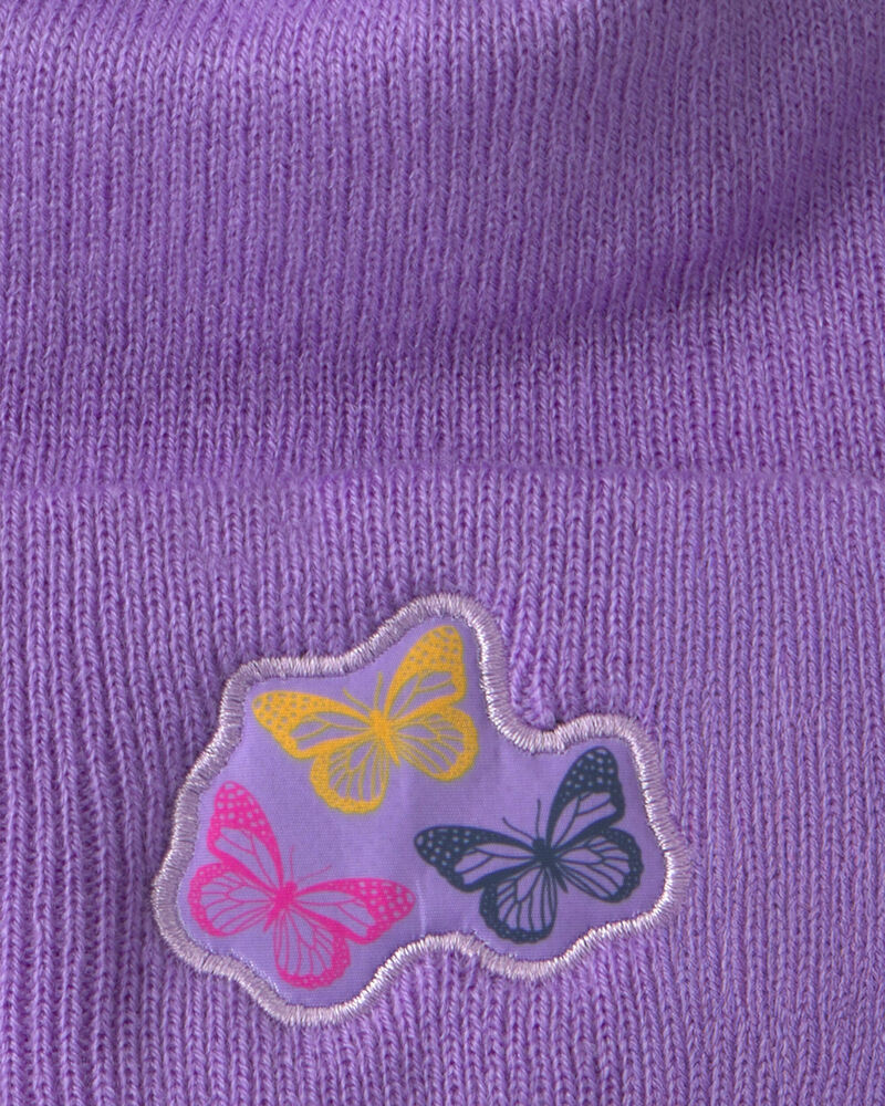 Filles - Tuque Papillon Kombi- Mauve, image 2 sur 2 diapositives