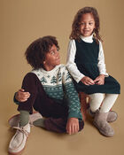 Tout-petit - Chandail tricot motif jacquard en coton biologique, image 6 sur 6 diapositives