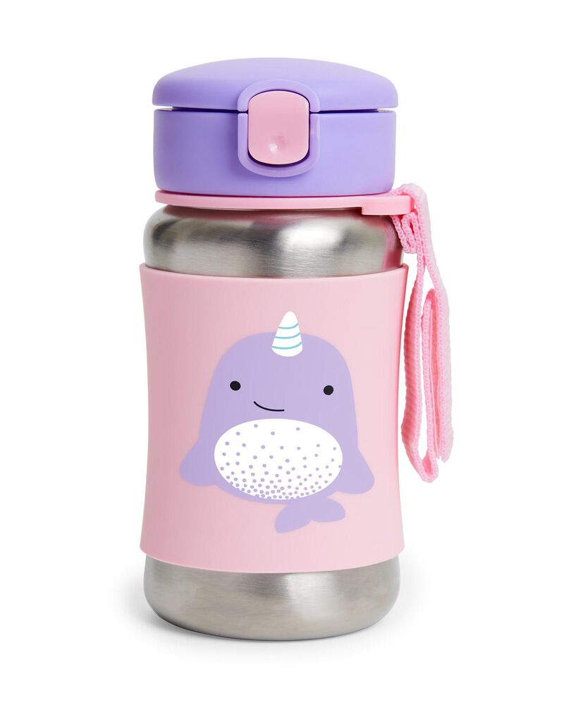 Bouteille en acier inoxydable avec paille Zoo pour tout-petit, image 1 sur 6 diapositives