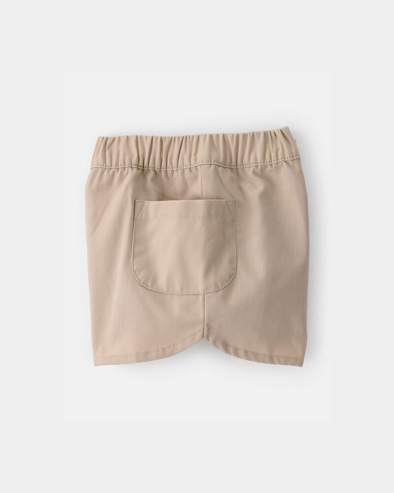 Baby Girl 3-Piece Cheetah Solid Top & Short Set - Brown, image 2 of 5 slides