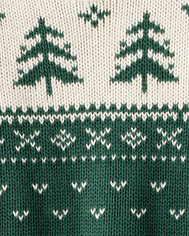 Tout-petit - Chandail tricot motif jacquard en coton biologique, image 4 sur 4 diapositives