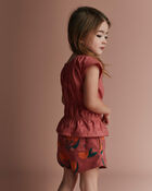 Tout-petit fille - Haut p&eacute;plum &agrave; taille &eacute;lastique - Bourgogne, image 4 sur 6 diapositives