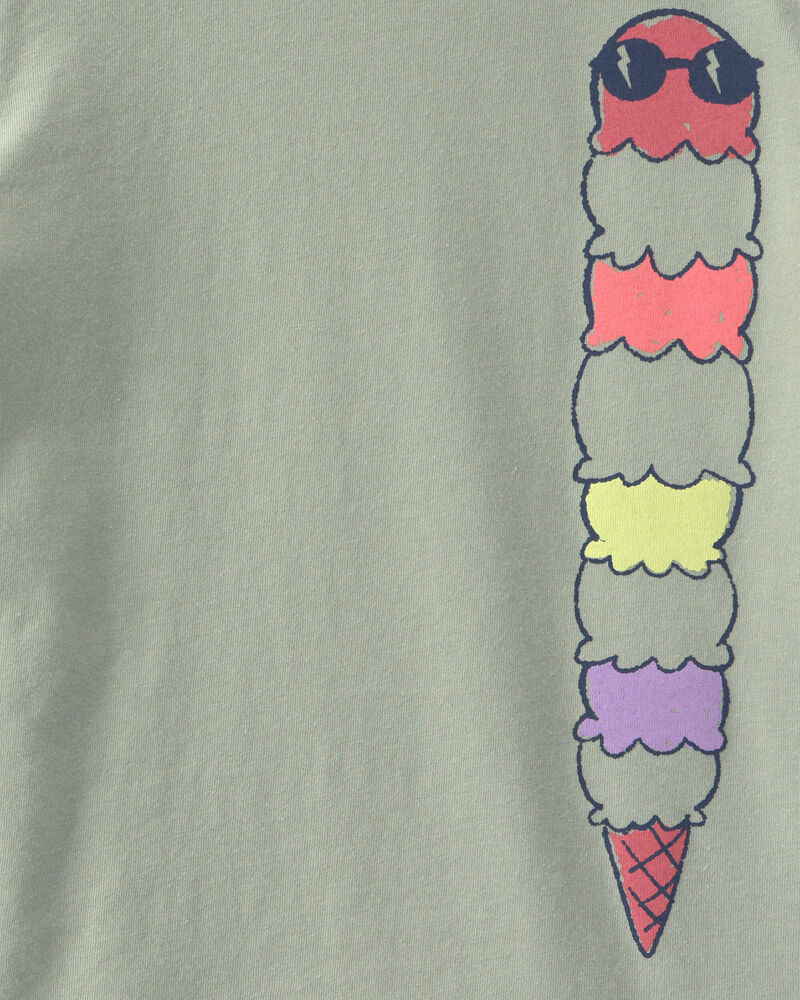 Toddler Ice Cream Chill Graphic Tee - Green, image 2 of 3 slides