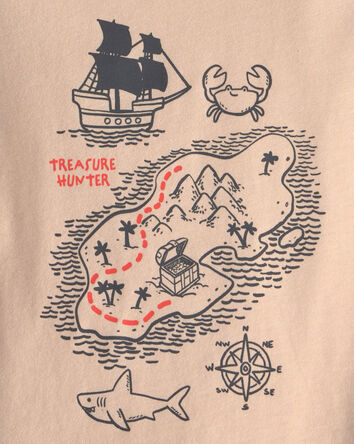 Tout-petit gar&ccedil;on - T-shirt &agrave; imprim&eacute; chasse au tr&eacute;sor - Beige, 