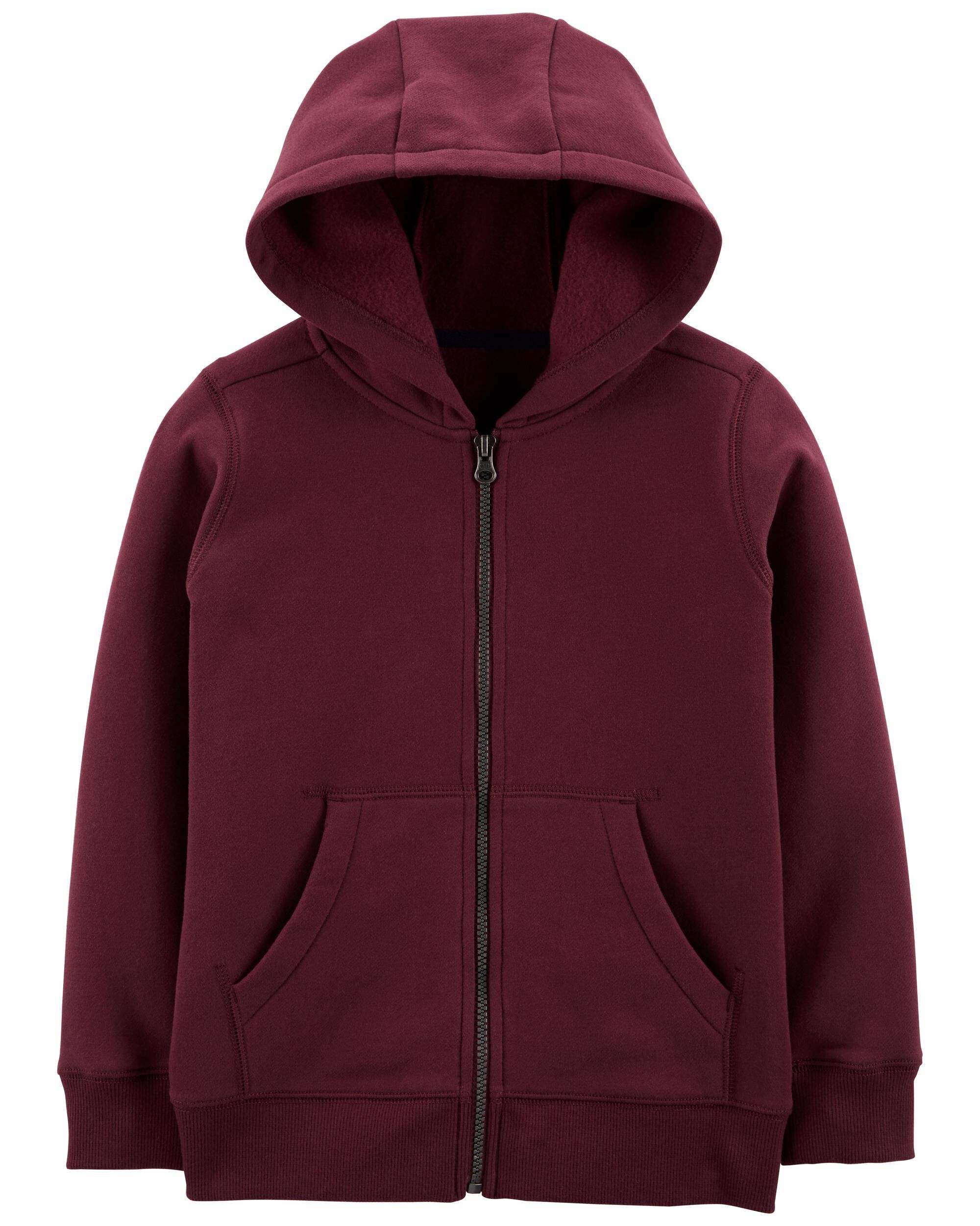 Hoodie zipper maroon discount
