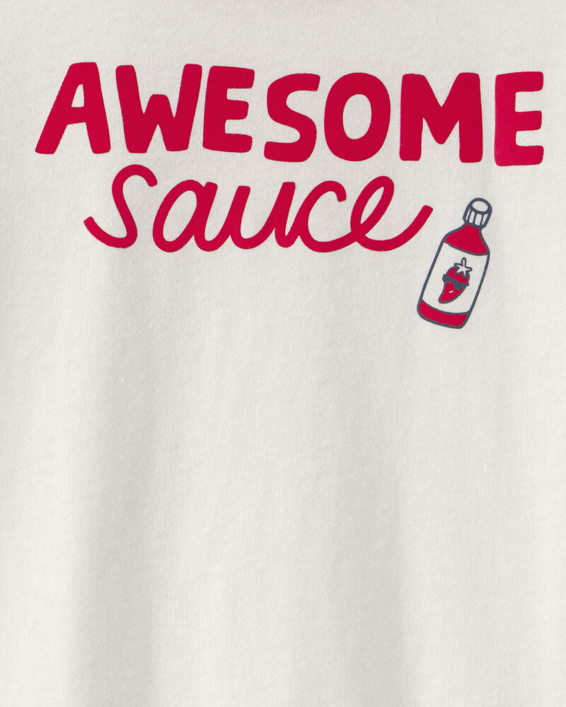 Toddler 'Awesome Sauce' Graphic Tee - Ivory, image 2 of 3 slides