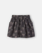 Girls Heart Twill Skirt - Black, image 2 of 4 slides