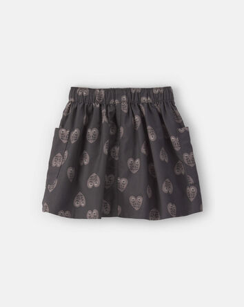 Girls Heart Twill Skirt - Black, 
