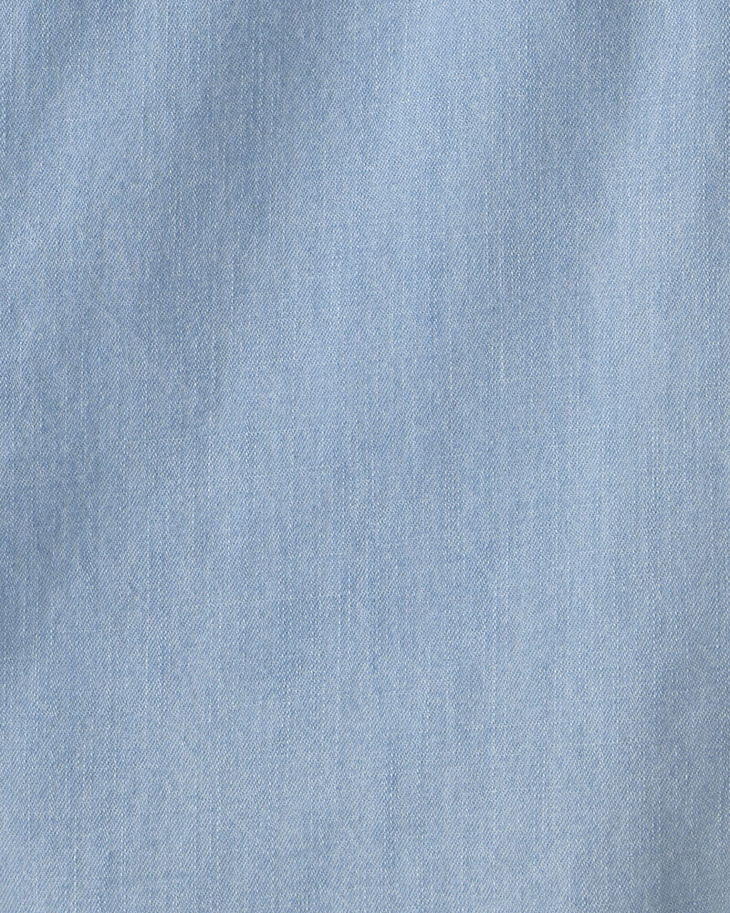 Boys Organic Cotton Chambray Button-Down Top, image 3 of 4 slides