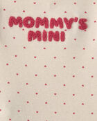 Baby Girl 2-Piece 'Mommy's Mini' Heart Bodysuit & Pant Set - Fuchsia/Cream, image 5 of 6 slides
