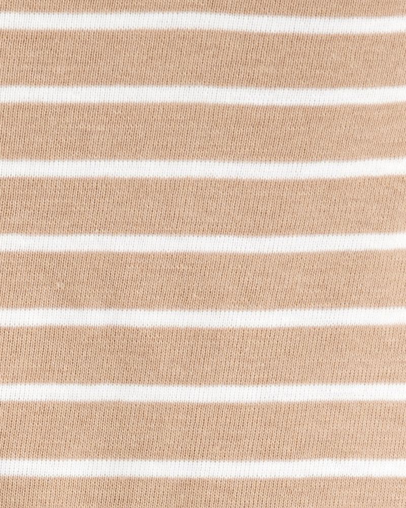 Baby Boy 3-Piece Quilted Vest Outfit Set - Blue/Brown, image 3 of 4 slides