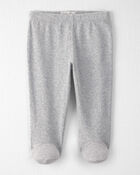 Baby Organic Cotton Rib Footed Pants, image 1 of 3 slides