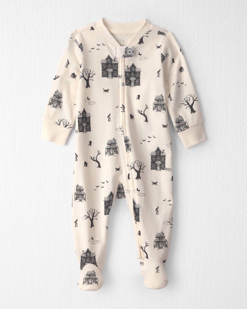 B&eacute;b&eacute; - Grenouill&egrave;re en coton biologique &agrave; motif D&eacute;cor ensorcel&eacute;, image 1 sur 4 diapositives