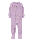 Toddler Girl 1-Piece Butterfly Thermal Footie Pyjamas, image 1 of 4 slides
