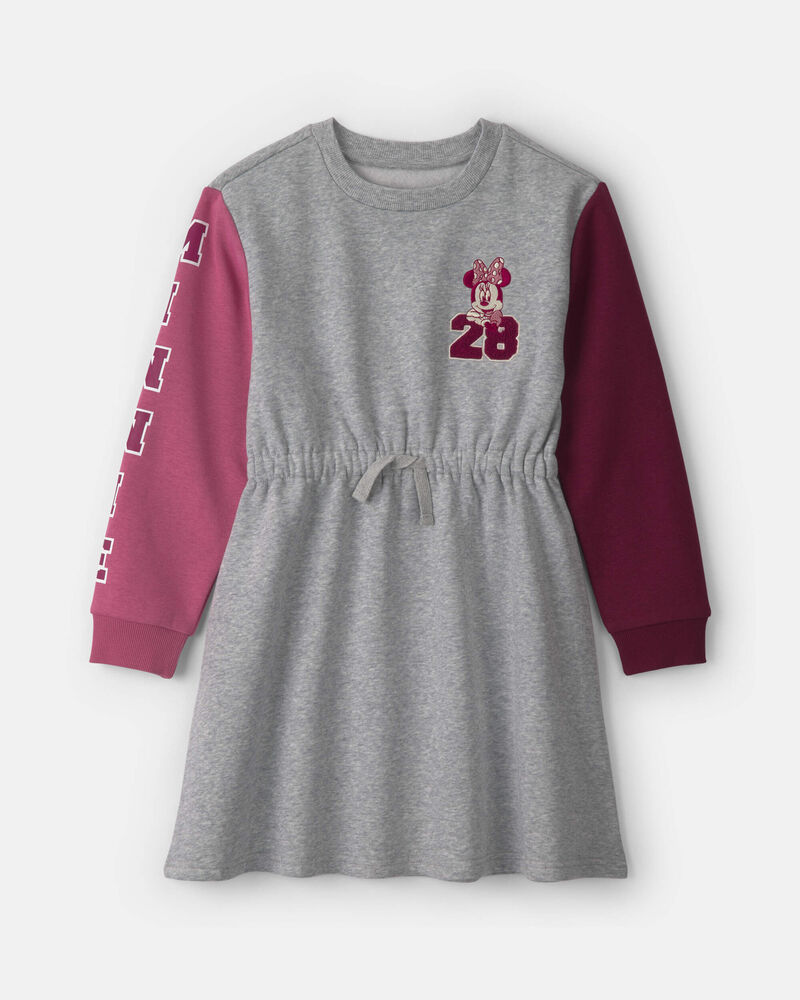 Girls Disney&copy; Minnie Colour Block Long-Sleeve Dress - Grey, image 1 of 5 slides