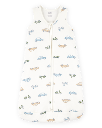 Baby 2-Way Zip Cars PurelySoft Wearable Blanket - Ivory, 