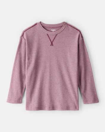 Gar&ccedil;ons - T-shirt isotherme uni &agrave; manches longues - Rouge, 