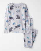Kid Organic Cotton Pyjamas in Midnight Forest Print, image 1 of 5 slides