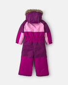 Baby Girl 1 Piece Snowsuit- Purple, image 2 of 8 slides