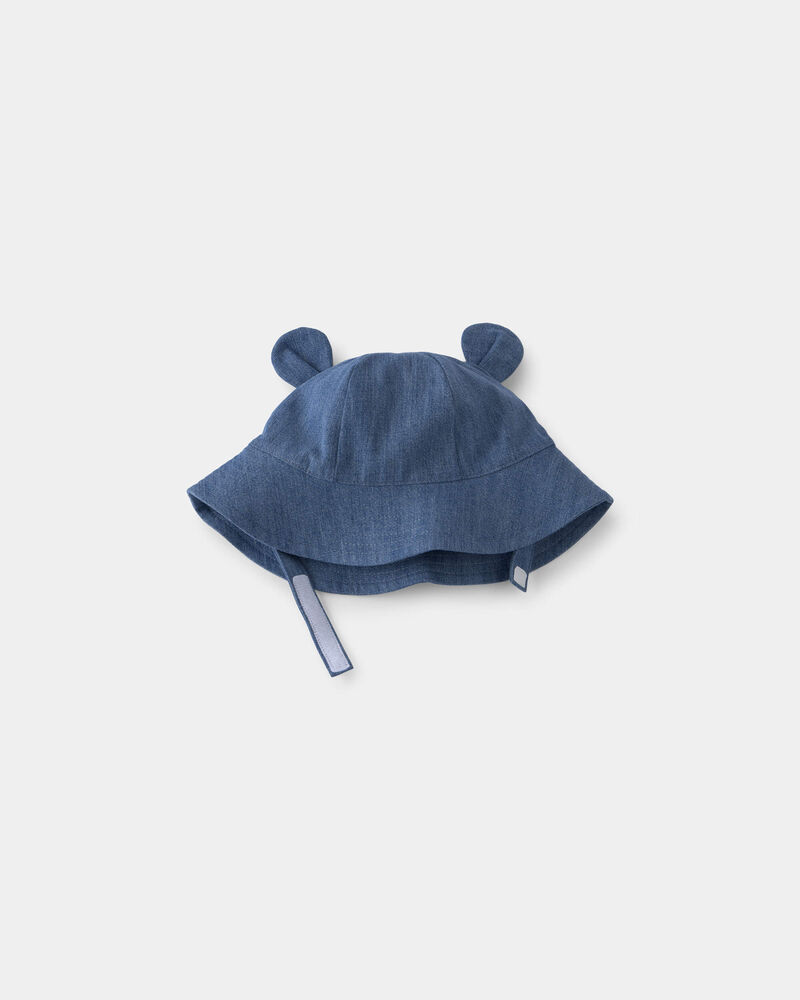 B&eacute;b&eacute; - Chapeau seau en chambray Winnie l&rsquo;Ourson de Disney&reg; avec oreilles d&rsquo;ours - Indigo, image 4 sur 4 diapositives
