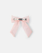 Toddler Girl Polka-Dot Bow Hair Clip - Pink, image 2 of 2 slides