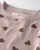 Toddler Girl Waffle Knit Top & Pant Set Made with Organic Cotton, image 2 of 3 slides