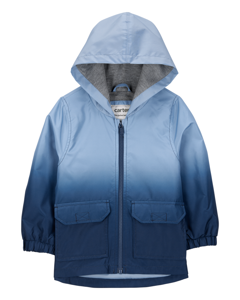 Dip Dye Rain Jacket - Blue, image 1 of 3 slides