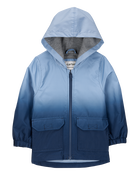 Dip Dye Rain Jacket - Blue, image 1 of 3 slides