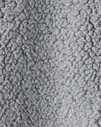 Baby Boy Sherpa Pocket Zip-Up Jumpsuit - Grey, 