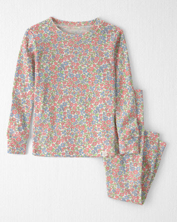 Toddler Girl 2-Piece Organic Cotton Pyjama in Floral, 