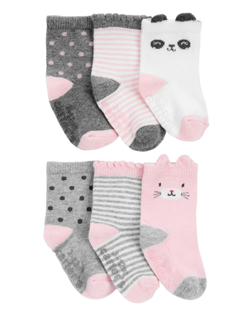 Baby 6-Pack Critter Socks, 