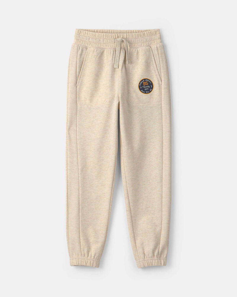 Boys French Terry Joggers - Cream, image 1 of 5 slides