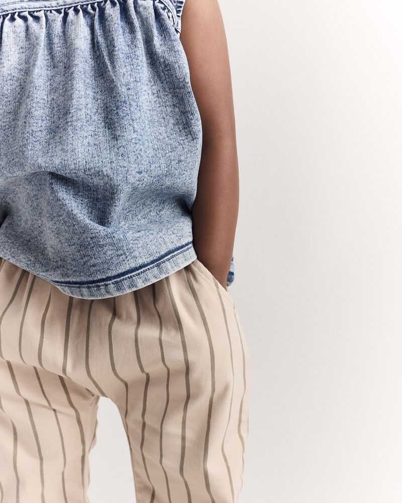 Toddler Girl Sleeveless Denim Top in Avenue Wash - Blue, image 3 of 6 slides