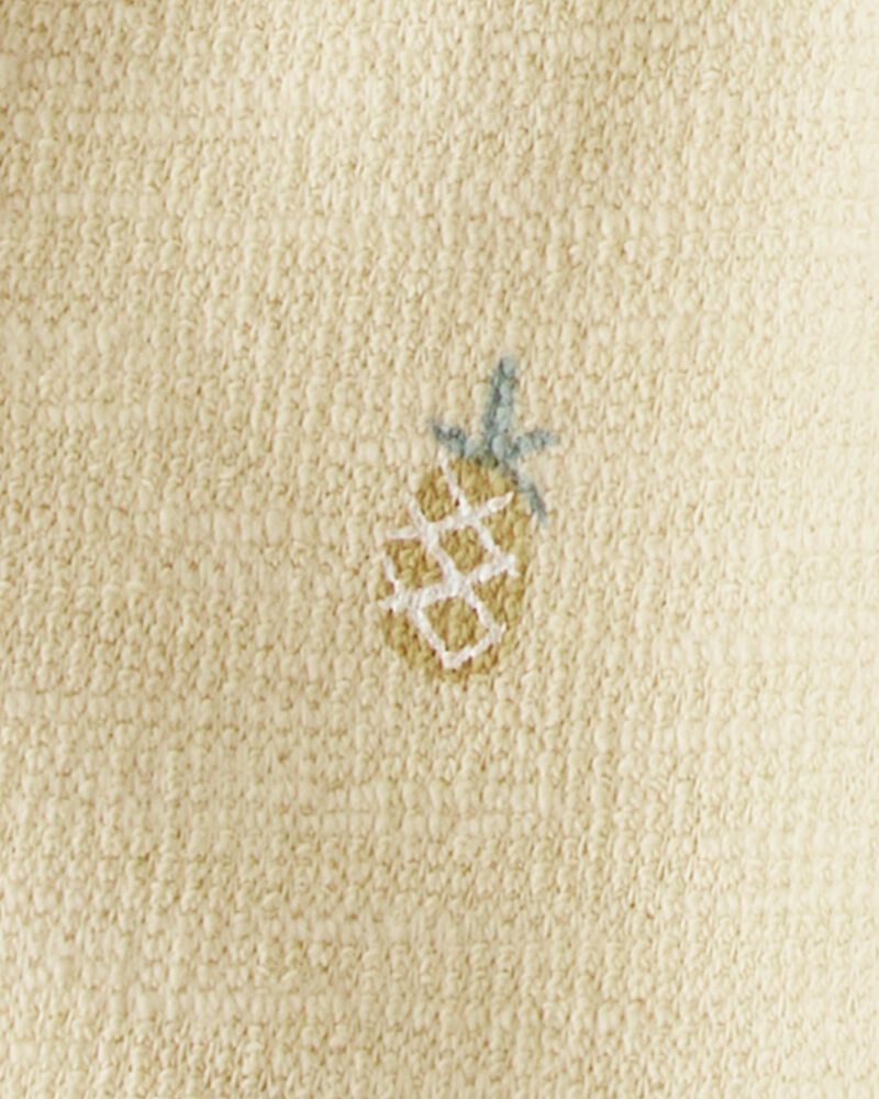 Bébé fille - Barboteuse en coton biologique imprimé ananas, image 3 sur 5 diapositives