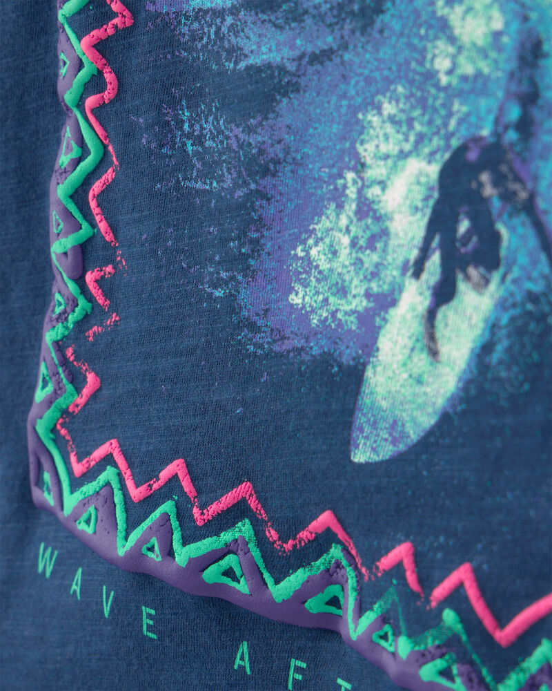Gar&ccedil;ons - T-shirt &agrave; imprim&eacute; surf - Bleu, image 2 sur 3 diapositives