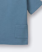 Toddler Boy Henley Tee with Pocket - Slate, image 5 of 5 slides