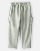 Toddler Girl Bow Pocket French Terry Pants - Green, image 2 of 5 slides