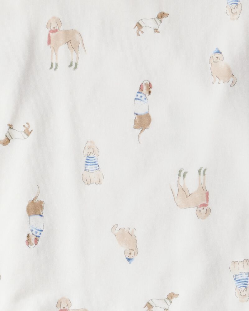 Kid Dog Long-Sleeve Loose Fit 2-Piece Pyjamas - White, image 3 of 5 slides