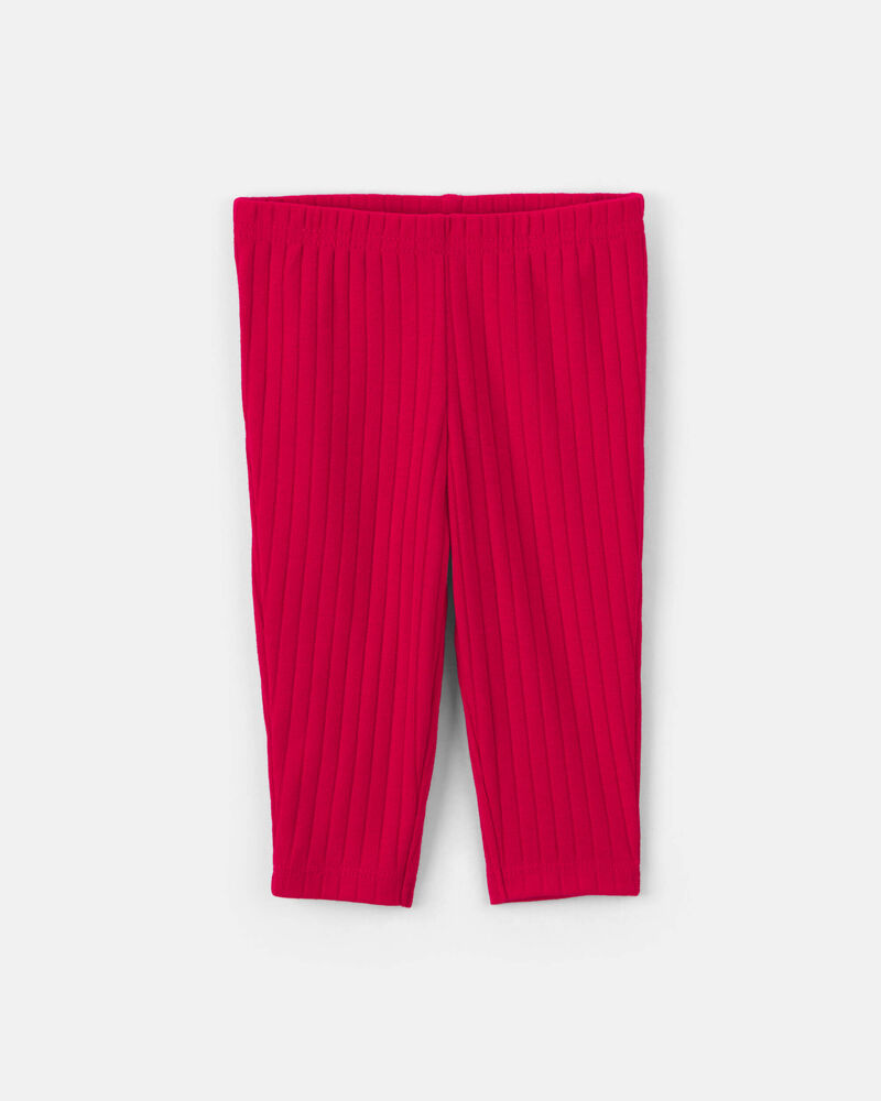 Baby Girl 2-Piece Long-Sleeve Bodysuit & Pant Set - Red, image 2 of 4 slides