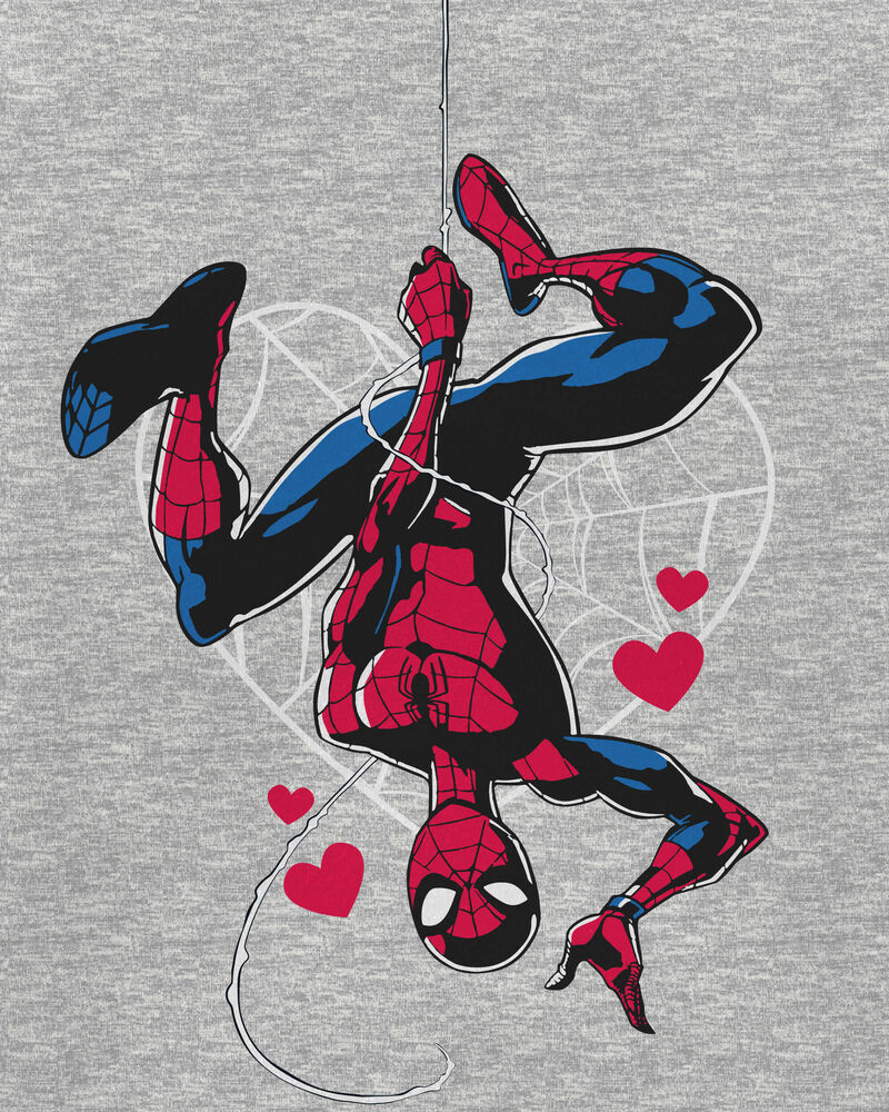Kid Spider-Man Valentine's Day Tee - Grey, image 2 of 2 slides