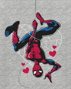 Kid Spider-Man Valentine's Day Tee - Grey, image 2 of 2 slides