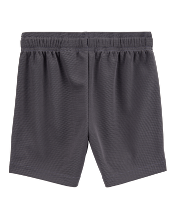 Toddler Solid Cotton Blend Shorts - Gray, 