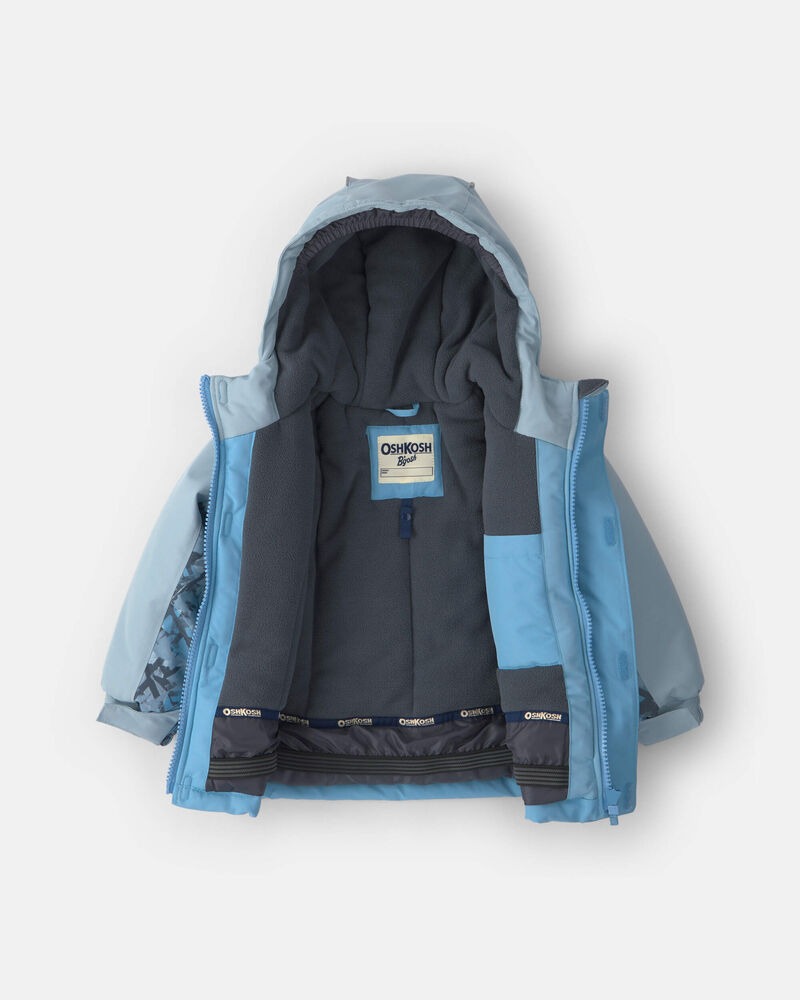 Toddler Boy 2 Piece Snowsuit With Chest Pocket- Grey, image 4 of 13 slides